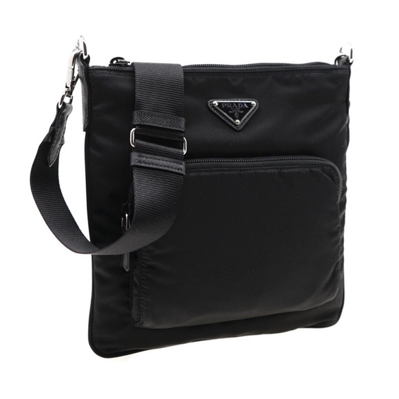 Prada Messenger Nylon Crossbody Unisex 1BH716 New - Picture 2 of 7